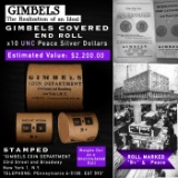 SS- 10 Coin UNC Peace GIMBLES Roll B+