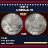 1881-p Morgan Dollar $1 Grades ms65+
