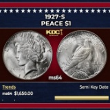 1927-s Peace Dollar $1 ms64 SEGS
