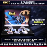 9 Coin Batman DC Gold Plated Round Collection