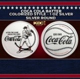 Coca Cola Batter Colorized Style - 1 oz Silver Round Round