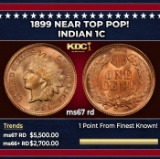 1899 Indian Cent Near Top Pop! 1c ms67 rd SEGS