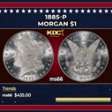 1885-p Morgan Dollar $1 Grades ms66