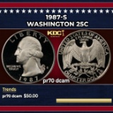 1987-s Proof Washington Quarter 25c pr70 dcam SEGS
