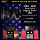 2005-2006 US Mint Legacy Proof Sets - 25 Coins Total, 2 Complete Sets Over 3oz Of Silver