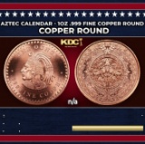 Aztec Calendar - 1oz .999 Fine Copper Round