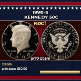 1990-s Proof Kennedy Half Dollar 50c pr70 dcam SEGS