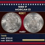 1888-p Morgan Dollar $1 Grades ms65+