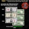 Complete Set of $5 Small Size Red Seal United States Notes 1928, 1953 & 1963 Heavily Circulated