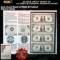 Scarce Uncut Sheet of 4x 1988A $1 Federal Reserve Notes In BeP Folder