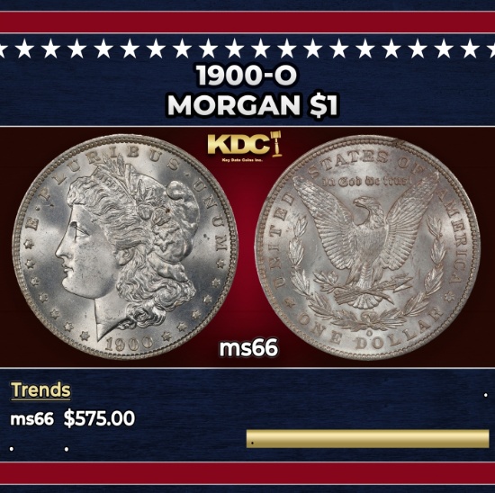 1900-o Morgan Dollar $1 Grades ms66