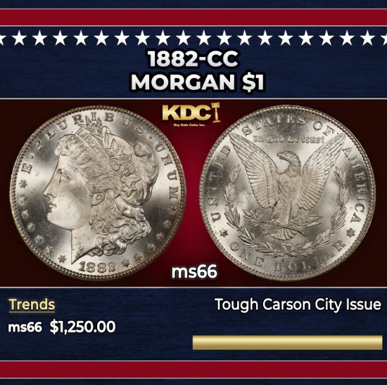 1882-cc Morgan Dollar $1 ms66 SEGS
