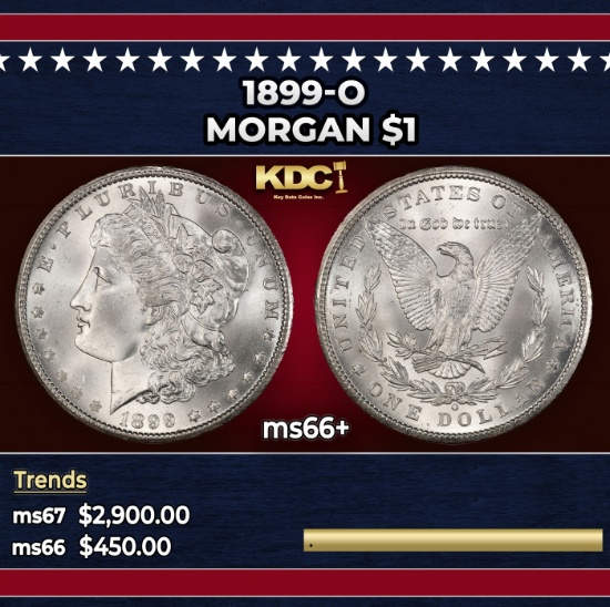 1899-o Morgan Dollar $1 ms66+ SEGS