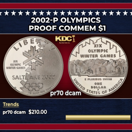 2002-P Olympics Proof Modern Commem Dollar $1 pr70 dcam SEGS
