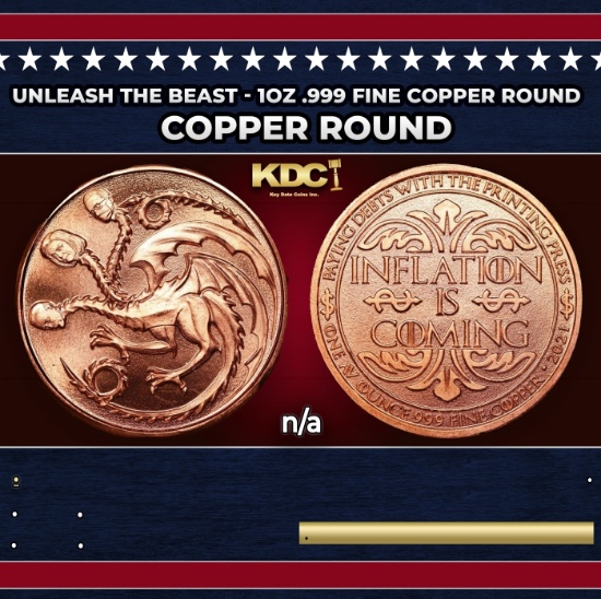 Unleash The Beast - 1oz .999 Fine Copper Round