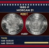 1885-p Morgan Dollar $1 Grades ms65+