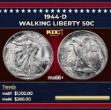 1944-d Walking Liberty Half Dollar 50c ms66+ SEGS