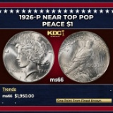 1926-p Peace Dollar Near Top Pop $1 ms66 SEGS
