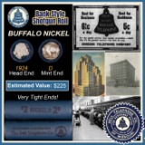 Buffalo Nickel Shotgun Roll in Old Bank Style 'Bell Telephone' Wrapper 1924 & D Mint Ends