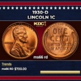 1930-d Lincoln Cent 1c Grades ms66 rd