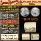 C- Morgan Dollar Roll From SEARS 10 Coin Rare UNC 1891/'P' Rev Ends