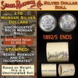 E- 10 Coin SEARS UNC Morgan Silver Dollar $1 Roll 1892/'S' Rev Ends