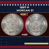 1897-p Morgan Dollar $1 Grades ms62