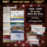 1968-1998 30 Years Mint Set Run - 315 Coins, 29 Complete Sets