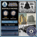 Buffalo Nickel Shotgun Roll in Old Bank Style 'Bell Telephone' Wrapper 1926 & S Mint Ends