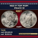 1923-p Peace Dollar TOP POP! $1 ms67+ SEGS