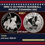 1995-s Olympics Baseball Proof Modern Commem Half Dollar 50c pr70 dcam SEGS