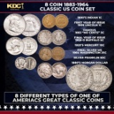 8 Coin 1883-1964 Classic US Type Coin Set
