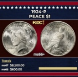 1924-p Peace Dollar $1 ms66+ SEGS