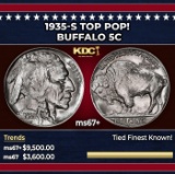 1935-s Buffalo Nickel TOP POP! 5c ms67+ SEGS