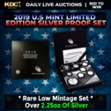 RARE 2019 United States Mint Limited Edition Silver Proof Set 8 coins, Over 2.25oz Of Silver low min
