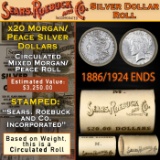 YN- 20 SEARS Morgan/Peace Circ Dollar $1 Roll 1886/1924 Ends