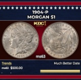 1904-p Morgan Dollar $1 Grades ms63