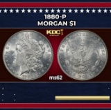 1880-p Morgan Dollar $1 Grades ms62