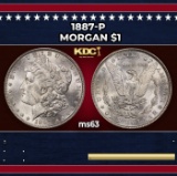 1887-p Morgan Dollar $1 Grades ms63