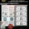 Scarce Uncut Sheet of 4x 1995 $1 Federal Reserve Notes In BeP Folder
