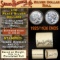 OO- Circulated 10 Coin SEARS Peace Silver Dollar $1 Roll 1925/1926 Ends