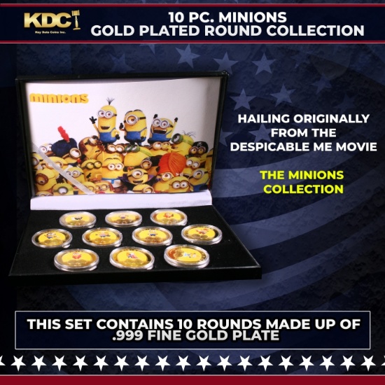 10 Coin Minions Gold Plated Round Collection