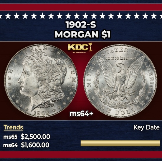 1902-s Morgan Dollar $1 ms64+ SEGS
