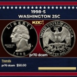 1998-s Proof Washington Quarter 25c pr70 dcam SEGS