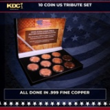 10 Copper coin United States Trtibute Set 10oz of Copper