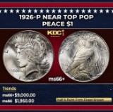 1926-p Peace Dollar Near Top Pop $1 ms66+ SEGS