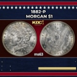 1882-p Morgan Dollar $1 Grades ms63