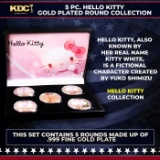 5 Coin Hello Kitty Gold Plated Round Collection