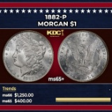 1882-p Morgan Dollar $1 Grades ms65+