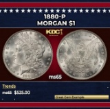 1880-p Morgan Dollar $1 Grades ms65